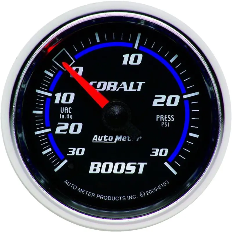 Auto Meter 6103 Cobalt Mechanical Boost / Vacuum Gauge, 2.3125 In. 1