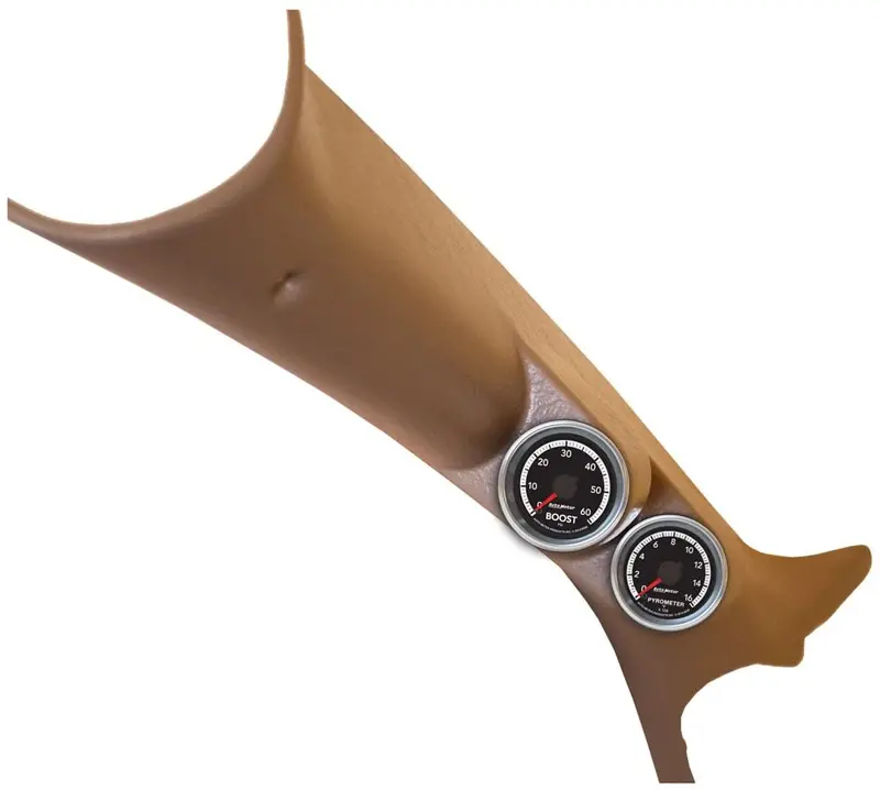 Auto Meter 7082 Factory Match Pillar Kit (0-60 Psi Boost/0-1600 Degree F Pyrometer) 1