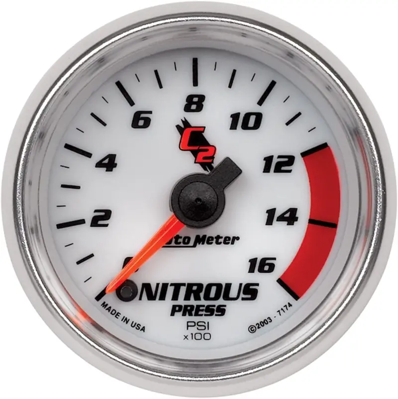 Auto Meter 7174 C2 Full Sweep Electric Nitrous Pressure Gauge 1