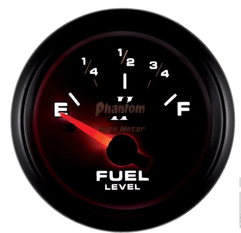 Auto Meter 7513 Phantom Ii 2-1/16" 0-90 Ohms Short Sweep Electric Fuel Level Gauge For Gm 1