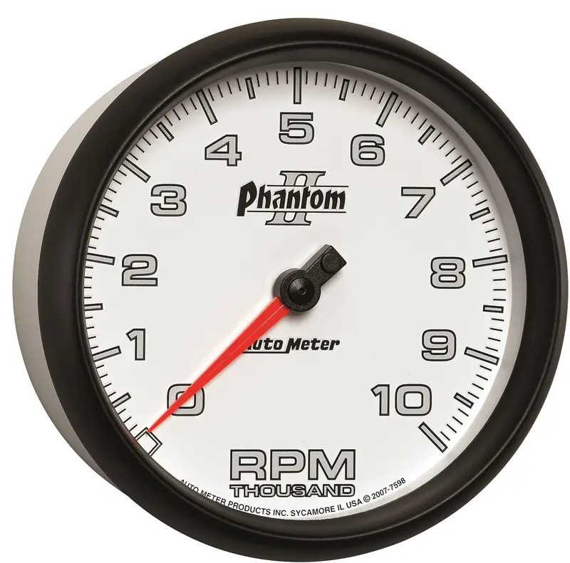 Auto Meter 7598 Phantom Ii 5" 10000 Rpm In- Dash Tachometer Gauge 1