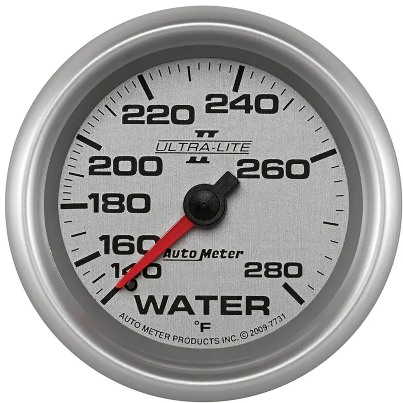 Auto Meter 7731 Ultra-Lite Pro Ii 2-5/8" 140-280 Degree F Mechanical Water Temperature Gauge 1