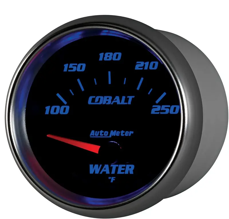 Auto Meter 7937 Cobalt 2-5/8" 100-250 Degree F Short Sweep Electric Water Temperature Gauge 1
