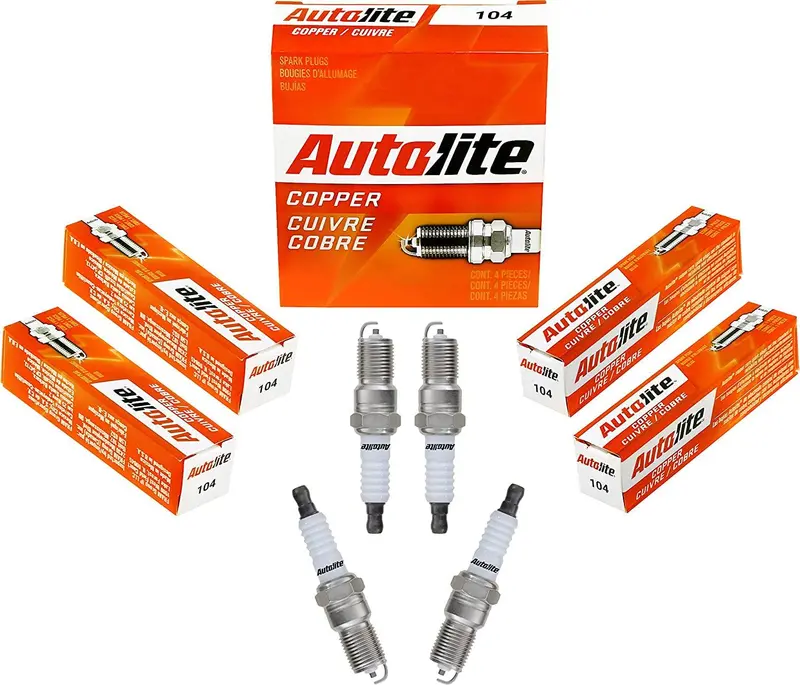 Autolite 104 Copper Resistor Automotive Replacement Spark Plugs (4 Pack) 1