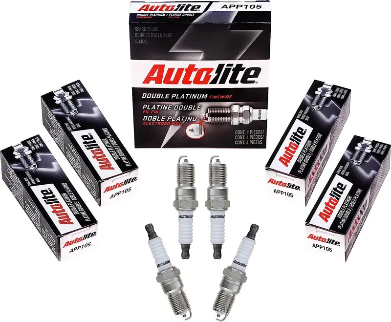 Autolite App105 Double Platinum Automotive Replacement Spark Plugs (4 Pack) 1
