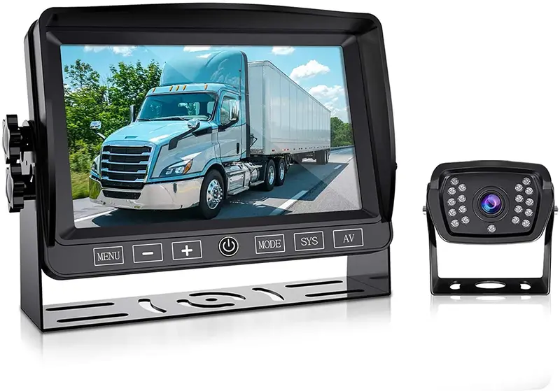 Backup Camera With Touch Button For Car/Rv/Camper/Motorhome/Trailer/Truck/Pickup/Van 7''Hd 1080P Monitor Dvr Recorder Night Vision 152° Wide View Ip69k Waterproof Xroose Fy01 1