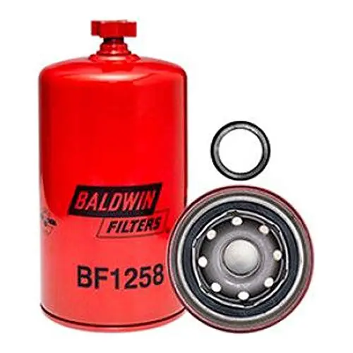 Baldwin Filters Bf1258 Heavy Duty Fuel Filter (7-7/16 X 3-11/16 X 7-7/16 In), Red 1