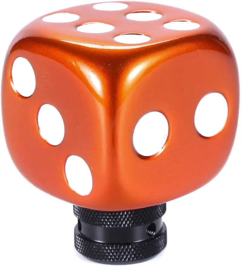 Bashineng Stick Shifter Knob Dice Style Gear Shift Head For Most Manual Automatic Cars (Red) 1