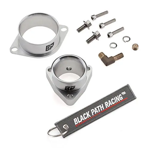 Blackpath - Universal Turbo Compressor Inlet + Outlet Adapter Flange Compatible With Sr20det S14 S15 T28 Gt25 (Silver) T6 Billet 1