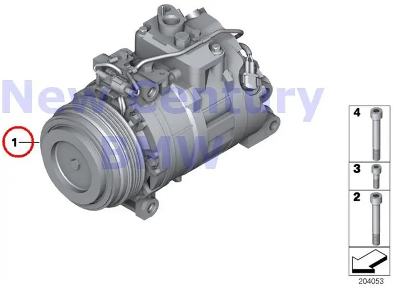 Bmw Genuine Air-Conditioner Compressor A/C Compressor Without Solenoid Clutch X5 M X5 50Ix X6 50Ix X6 M 1