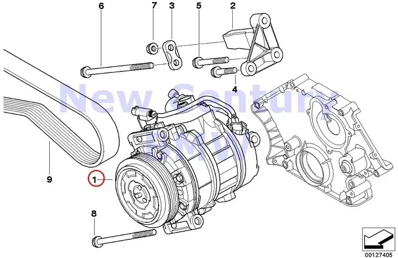 Bmw Genuine Air-Conditioner Compressor/Mounting Part Air-Conditioner Compressor 550I 650I 650I 1