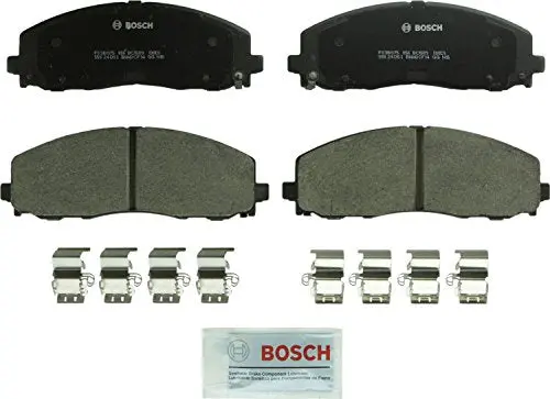 Bosch Bc1589 Quietcast Premium Ceramic Disc Brake Pad Set For Select Chrysler Pacifica, Town & Country; Dodge Grand Caravan, Journey; Ram C/V; Volkswagen Routan; Front 1