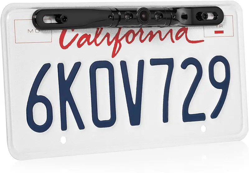 Boyo Vision Vtl422tj - Bar-Type License Plate Backup Camera With Active Parking Lines And Led Lights (Black) (Standard) 1