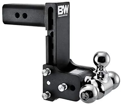 B&W Trailer Hitches Tow & Stow Receiver 1 7/8" X 2" X 2 5/16" With 2.5" Receiver - 7" Drop / 7.5" Rise Tri-Ball Hitch 1