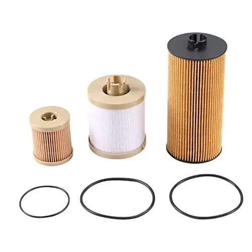 Carmocar Fd4616 Fuel Filter And Fl2016 Oil Filter Replacement For 2003-2007 Ford F250 F350 F450 F550 Super Duty 6.0L 2003-2005 Excursion 6.0L 3C3z-9N184-Ca 3C3z-6731-Aa Fd4604 1