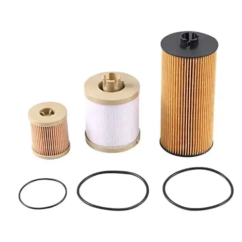Carmocar Fd4616 Fuel Filter And Fl2016 Oil Filter Replacement For 2003-2007 Ford F250 F350 F450 F550 Super Duty 6.0L 2003-2005 Excursion 6.0L 3C3z-9N184-Ca 3C3z-6731-Aa Fd4604 1