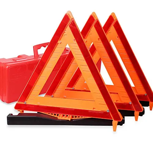 Cartman Warning Triangle Dot Approved, Identical To: United States Fmvss 571.125, Reflective Warning Road Safety Triangle Kit, Pack Of 3 1