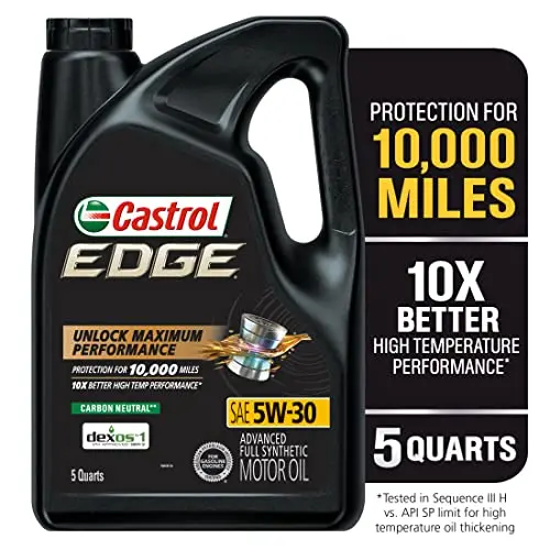 Castrol 03084C Edge 5W-30 Advanced Full Synthetic Motor Oil, 5 Quart 1