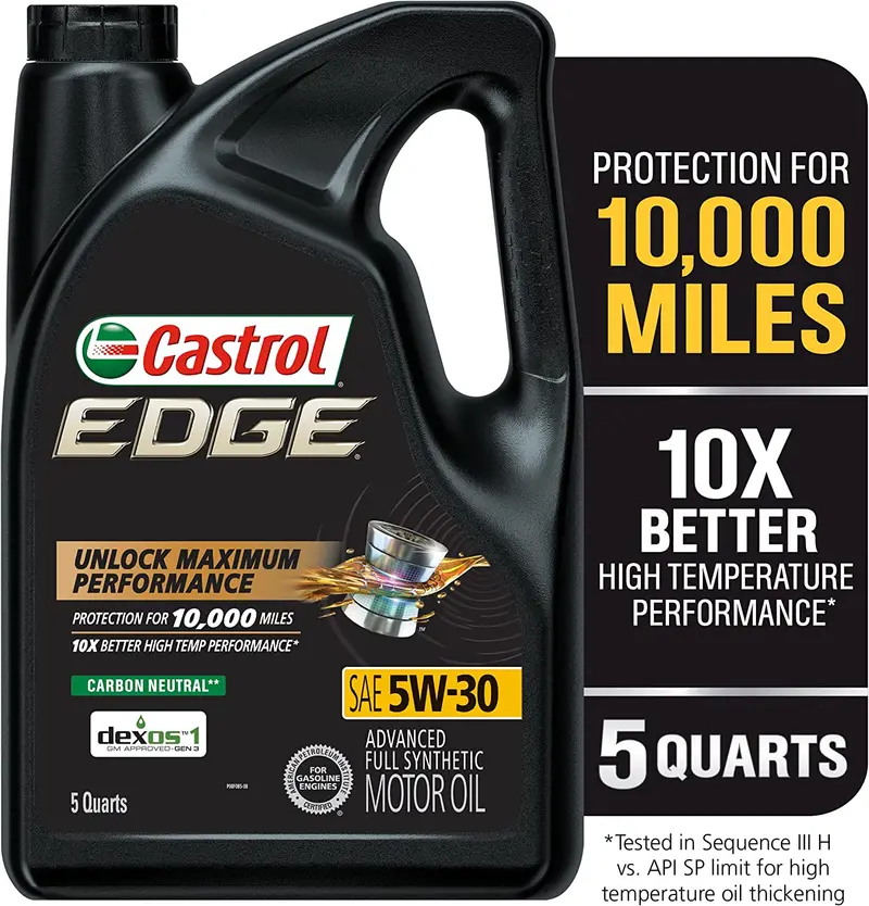 Castrol 03084C Edge 5W-30 Advanced Full Synthetic Motor Oil, 5 Quart 37