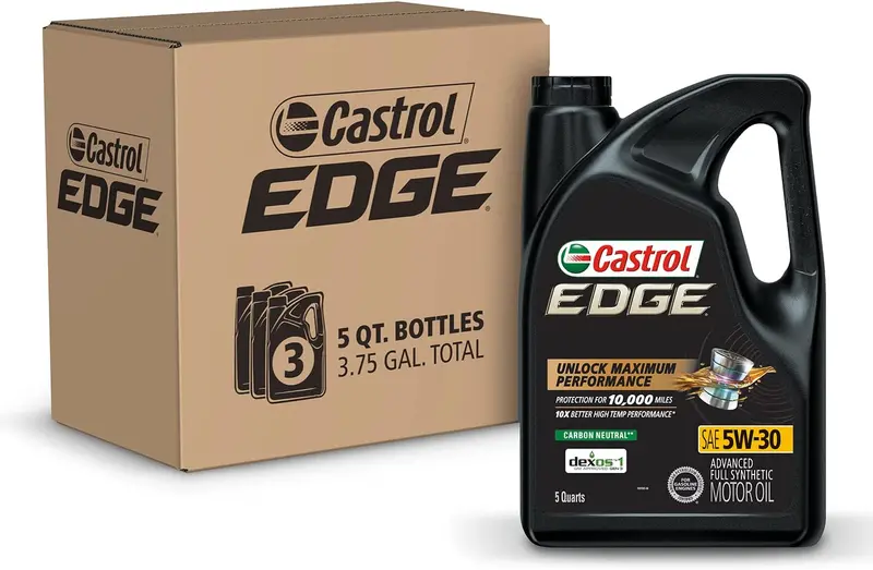 Castrol 03084C Edge 5W-30 Advanced Full Synthetic Motor Oil, 5 Quart 45