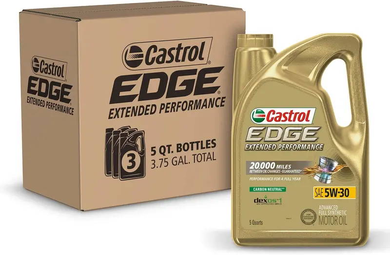Castrol 03084C Edge 5W-30 Advanced Full Synthetic Motor Oil, 5 Quart 46