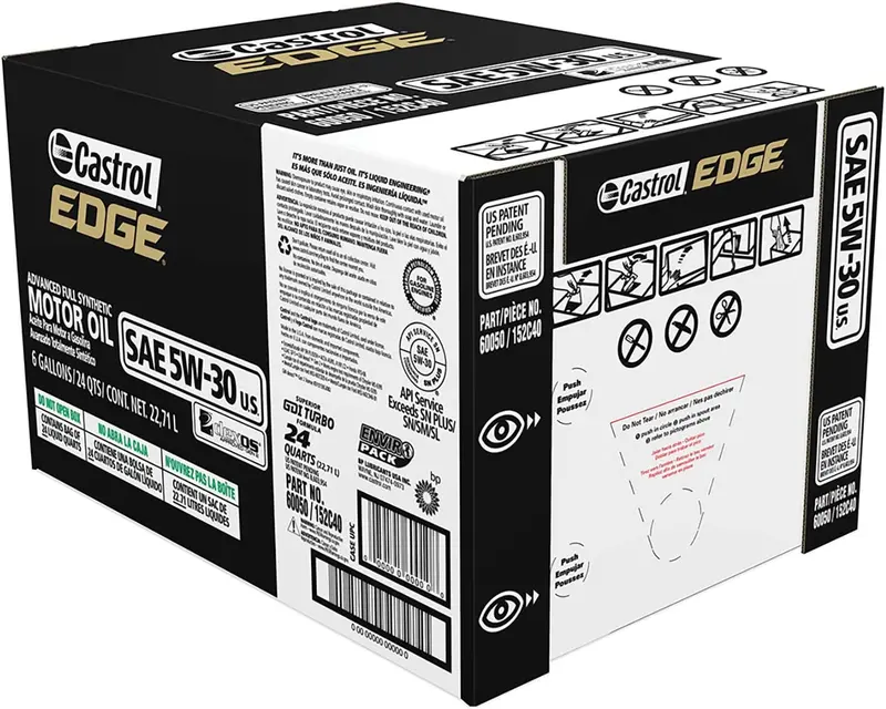 Castrol 03084C Edge 5W-30 Advanced Full Synthetic Motor Oil, 5 Quart 56
