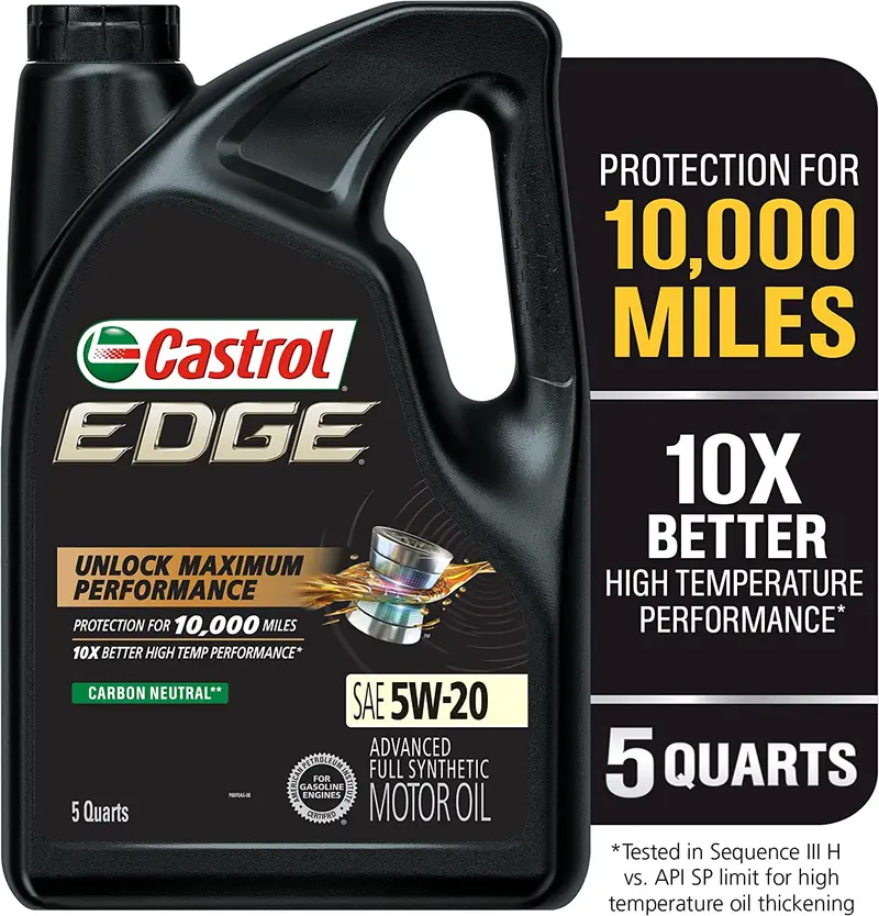 Castrol 03084C Edge 5W-30 Advanced Full Synthetic Motor Oil, 5 Quart 60