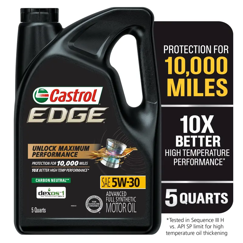 Castrol 03084C Edge 5W-30 Advanced Full Synthetic Motor Oil, 5 Quart 8