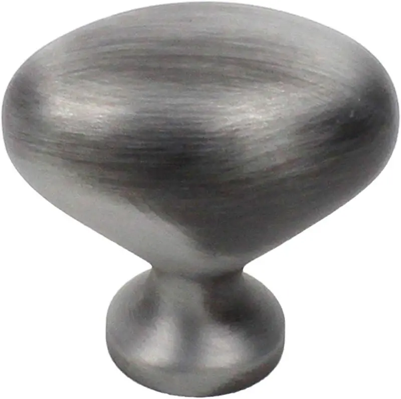 Century Hardware 27117-Wp Glacier Zinc Die Cast Oval Knob, Pewter 1