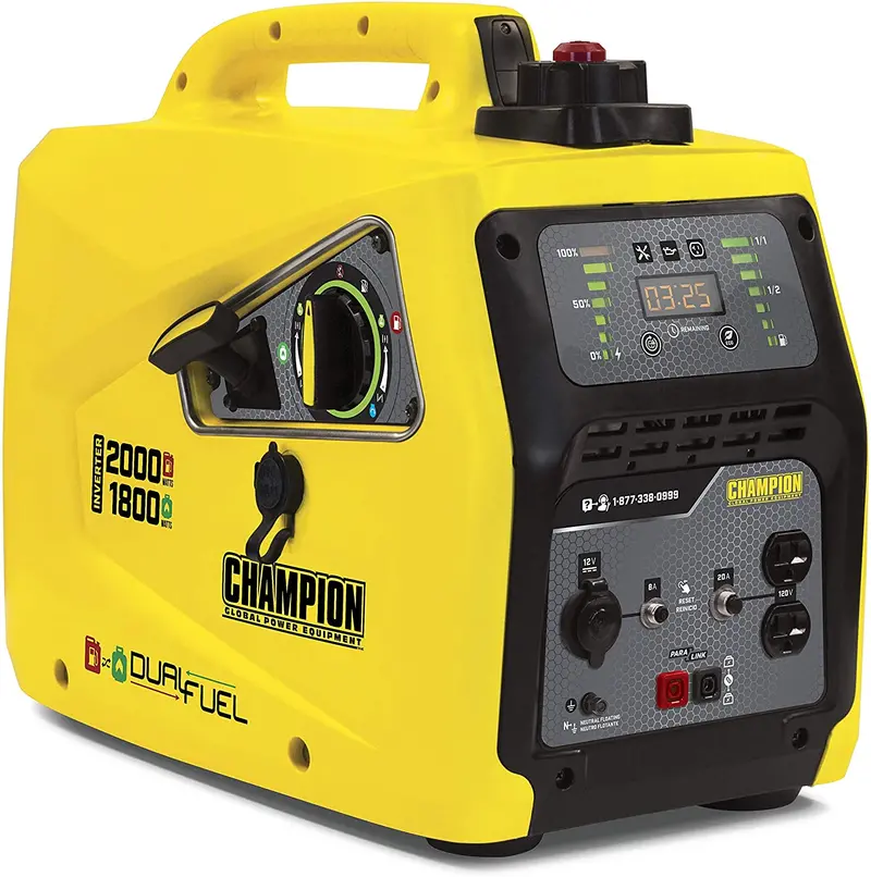 Champion Power Equipment 100402 2000-Watt Dual Fuel Portable Inverter Generator, Parallel Ready 1