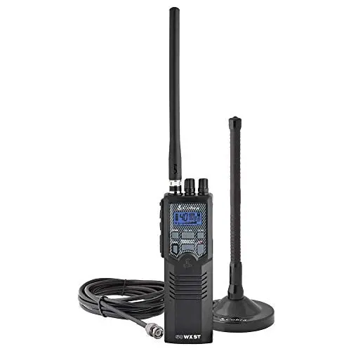Cobra Hhrt50 Road Trip Cb Radio - Emergency Radio, Travel Essentials, 2-Way Handheld Black Radio With Rooftop Magnet Mount Antenna, Noaa Channels, Dual Watch & 40 Channel Access 1