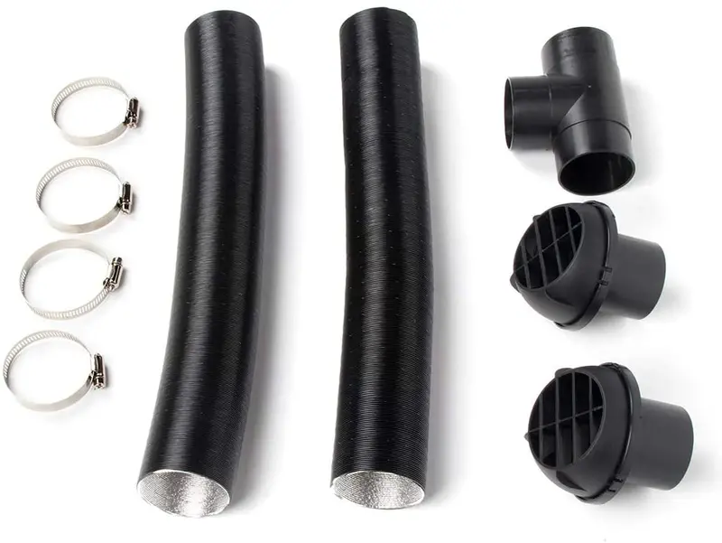 Ctcauto Pair 75Mm Air Pipe Hose Line Heater Vent Outlet With Y Piece Connector For Parking Diesel Heater 1