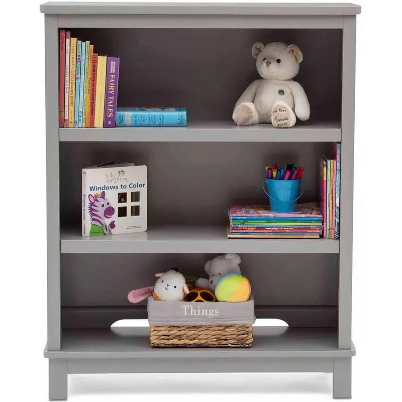 Delta Children Epic 3-Tier Kids Bookshelf, Gray 1