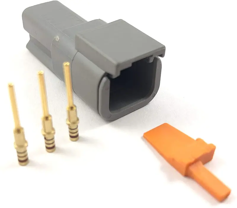 Deutsch Dtm 2-Way Pin Connector Kit 24-20 Awg Gold Contacts Plug Dtm04-2P 1