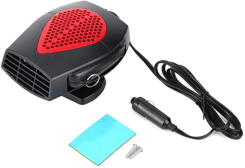 Dingln 24V Car Vehicle Portable Heating Fan Heater Defroster Demister Practical Accessory(Gray Black) 1