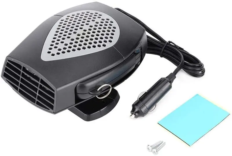 Dingln 24V Car Vehicle Portable Heating Fan Heater Defroster Demister Practical Accessory(Red Black) 1