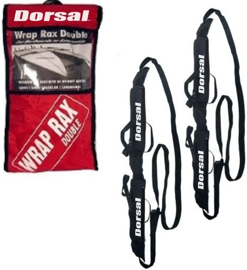 Dorsal Wrap-Rax Deluxe Double Soft Rack Pads And Straps - Surfboards And Longboards 1