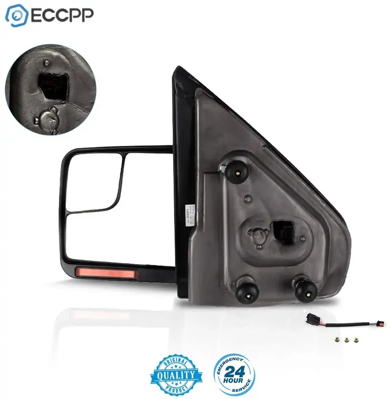 Eccpp Driver Left Door Mirror For 2004-2014 For Ford F150 Rear View Mirror With Puddle Lamp Power Control Heated Manual Folding Reflector(Driver Side) 1