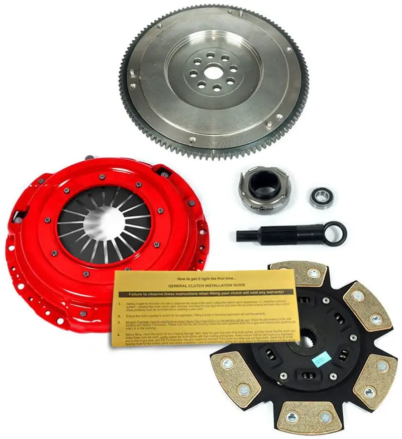 Eft 6-Puck Clutch Kit+Hd Flywheel Works With 1990-1991 Integra Rs Ls Gs 1.8L B18 Cable 1
