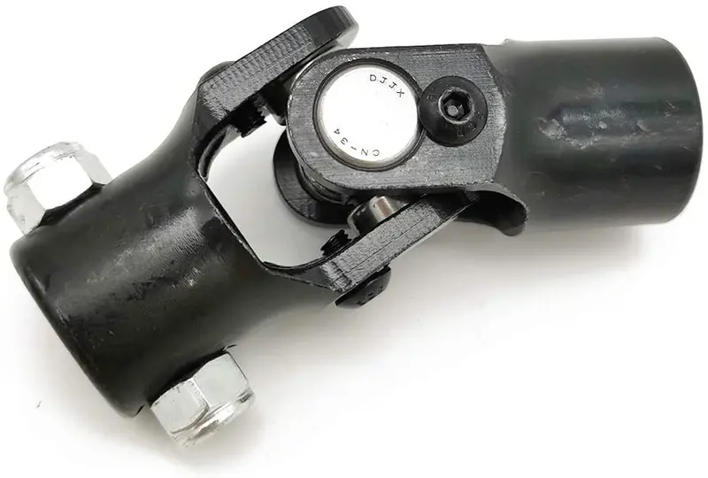 Ensun 3/4“ Dd X 3/4” Round Black Single Steering Shaft Universal U Joint, Maximum Working Angle: 35° Degree, Total Length: 96Mm (3-3/4") 1