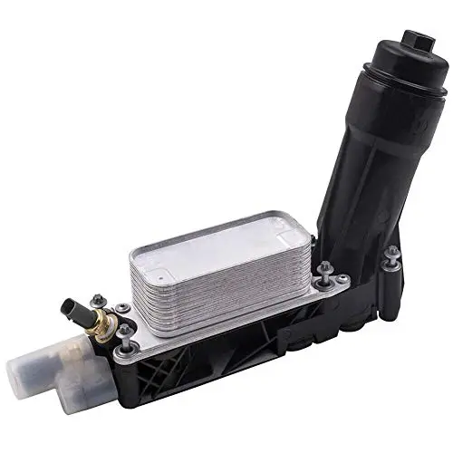 Ensun 5184294Ae Engine Oil Cooler Housing Filter With 2 Sensor Replacement For 2011-2013 300 Town & Country, Dodge Grand Caravan, Grand Cherokee, Ram 1500 3.6L V6 Engine 1