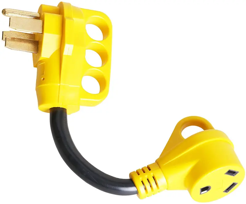 Epicord Rv Adapter Power Cord 50Amp Male To 30Amp Female Camper Connector Heavy Duty Electrical Dogbone,12 Inch (Rv-50M30f) 1