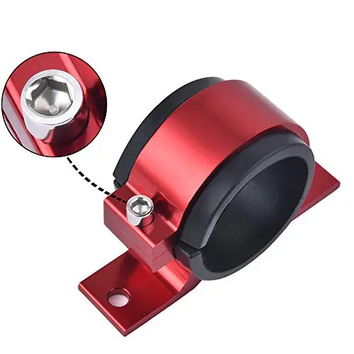 Evil Energy 50Mm Car Oil/Fuel/Gas Pump Mounting Bracket Single Filter Clamp Cradle Red 5