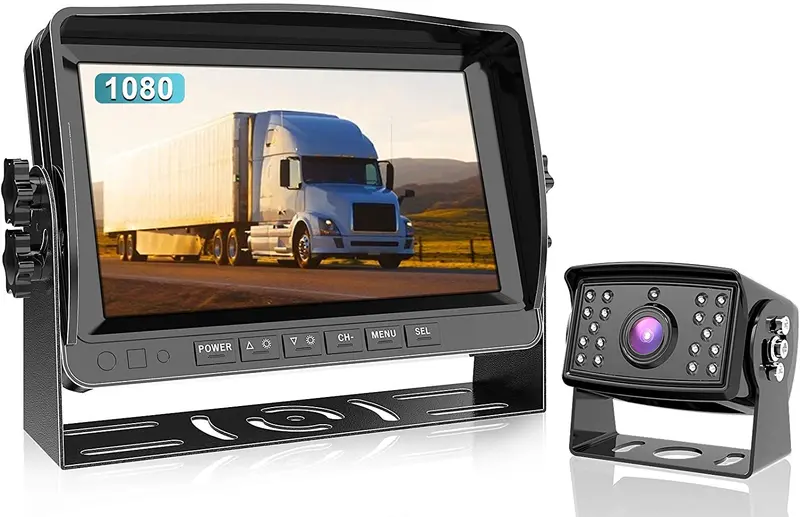 Fookoo ⅱ Hd 1080P Wired Backup Camera System Kit, 9 Inch 1080P Reversing Monitor Ip69 Waterproof Rear View Camera, Sharp Ccd Chip, Parking Lines,Truck/Trailer/Box Truck/Rv (Dy901) 1