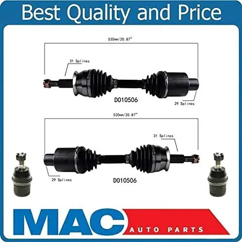 For Dodge 01 03 Durango 01 04 Dakota 2 100% New Cv Drive Shaft Axle Ball Joints 1