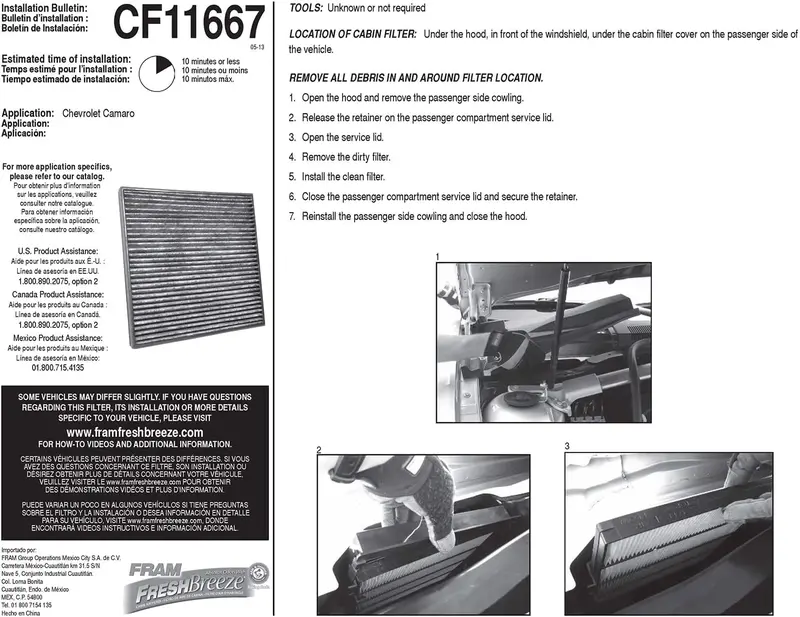 Fram Fresh Breeze Cabin Air Filter With Arm & Hammer Baking Soda, Cf12160 For Hyundai/Kia Vehicles 74