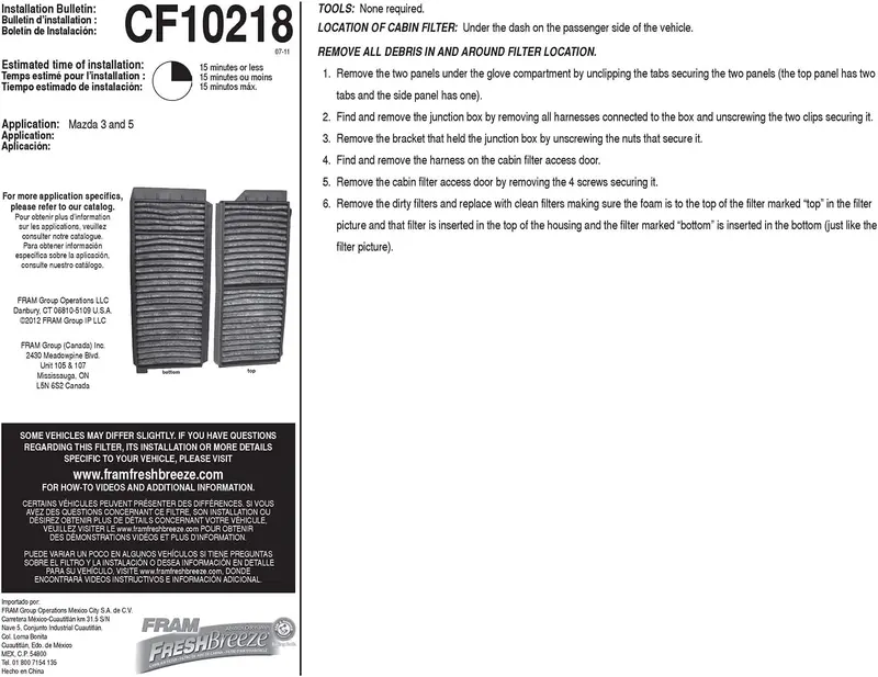 Fram Fresh Breeze Cabin Air Filter With Arm & Hammer Baking Soda, Cf12160 For Hyundai/Kia Vehicles 93