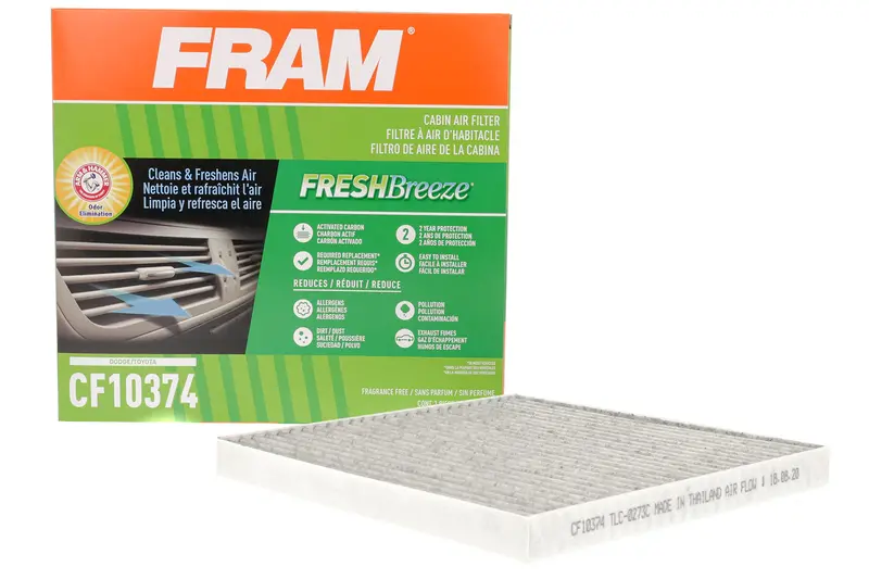 Fram Fresh Breeze - Filtro De Aire Para Cabina Arm & Hammer Baking Soda, Cf10374 Para Vehículos Dodge/Toyota 1