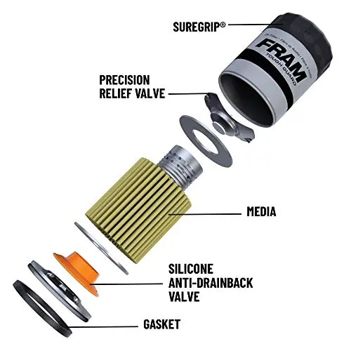 Fram Tough Guard Tg10246, 15K Mile Change Interval Full-Flow Cartridge Oil Filter 5