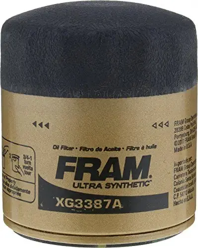 Fram Ultra Synthetic Automotive Replacement Oil Filter, Designed For Synthetic Oil Changes Lasting Up To 20K Miles, Xg3387a With Suregrip (Pack Of 1) 2